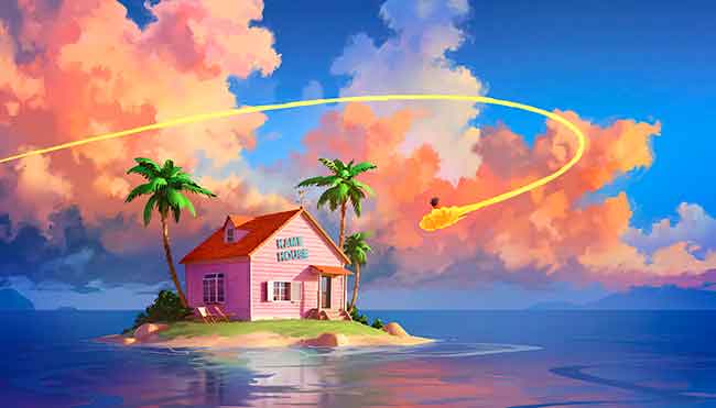 Fotomural vinilo kame house goku